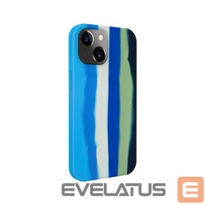 Back panel cover Evelatus Apple iPhone 14 Multi-Colored Silicone Case Blue