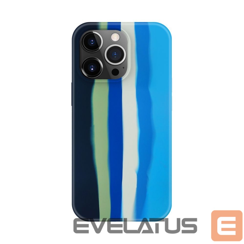 Back panel cover Evelatus Apple iPhone 14 Pro Silicone case Multi-Colored Blue