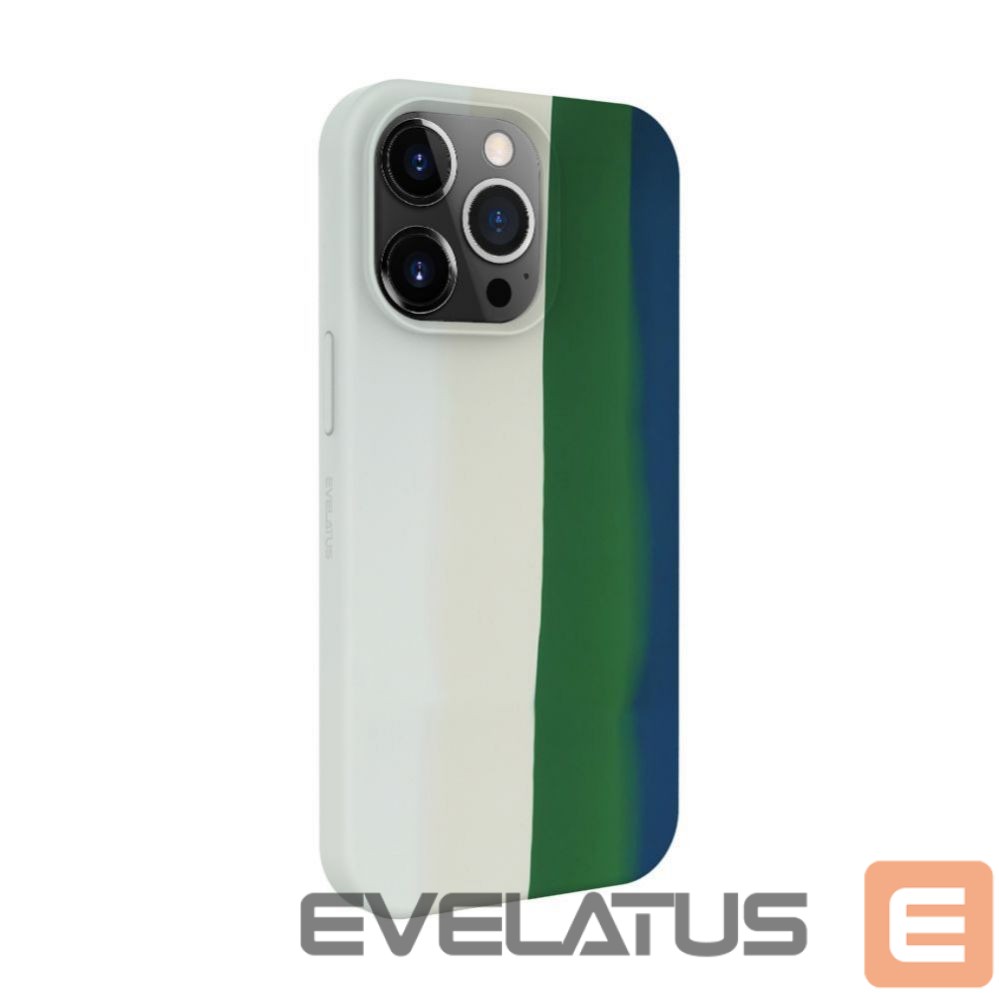 Back panel cover Evelatus Apple iPhone 14 Pro Silicone case Multi-Colored Green