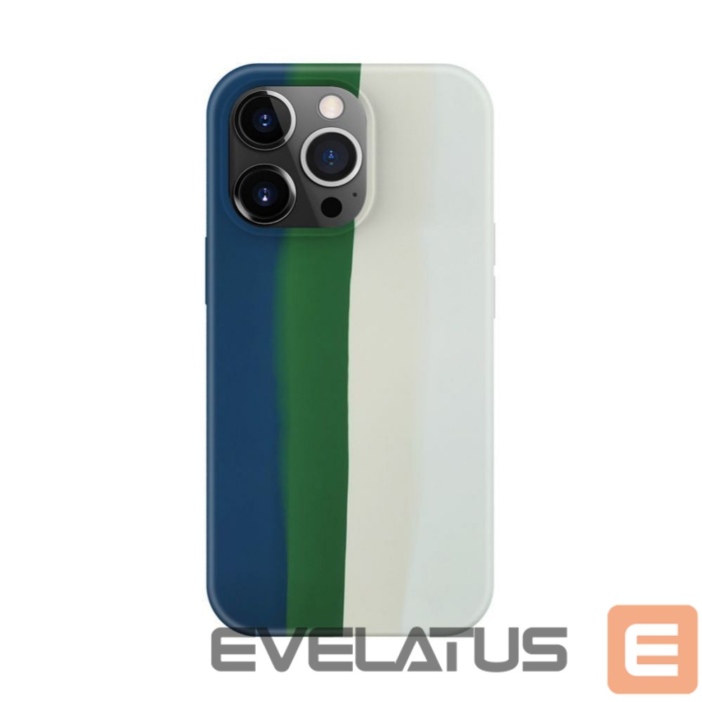 Back panel cover Evelatus Apple iPhone 14 Pro Silicone case Multi-Colored Green