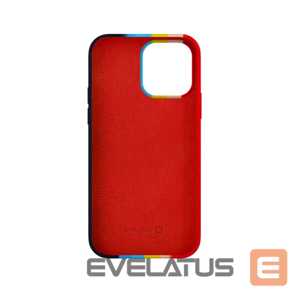 Back panel cover Evelatus Apple iPhone 14 Pro Silicone case Multi-Colored Rainbow
