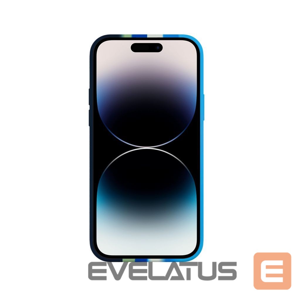 Back panel cover Evelatus Apple iPhone 14 Pro Max Silicone case Multi-Colored Blue