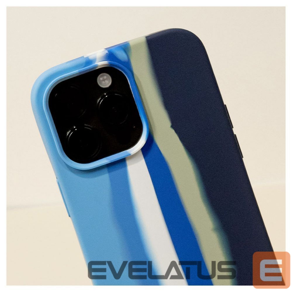 Back panel cover Evelatus Apple iPhone 14 Pro Max Silicone case Multi-Colored Blue