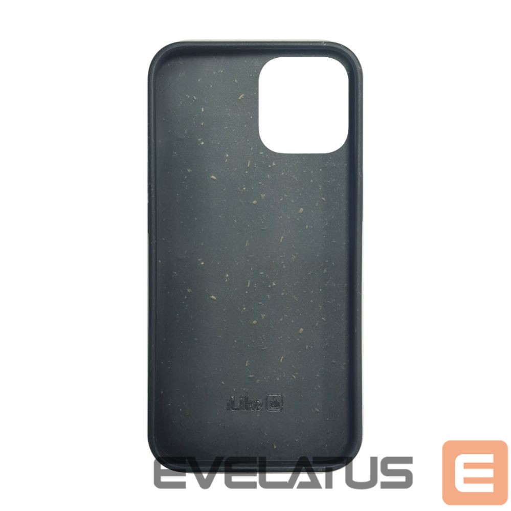 Back panel cover iLike Apple iPhone 12 Pro Max Silicone plastic case Eco Print Design Black