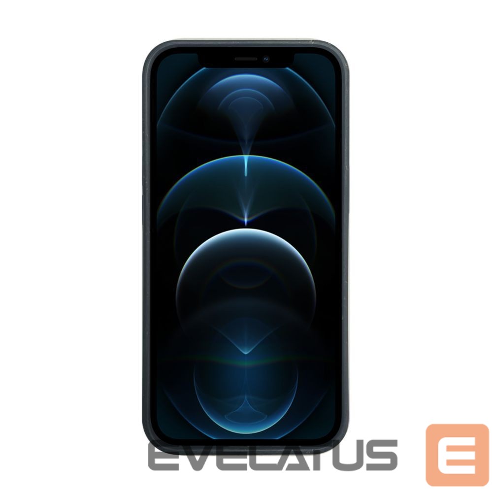 Back panel cover iLike Apple iPhone 12 Pro Max Silicone plastic case Eco Print Design Black