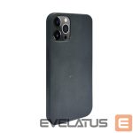 Back panel cover iLike Apple iPhone 12 Pro Max Silicone plastic case Eco Print Design Black