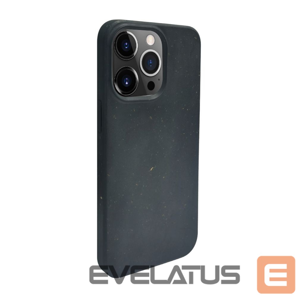 Back panel cover iLike Apple iPhone 13 Pro Silicone plastic case Eco Print Design Black