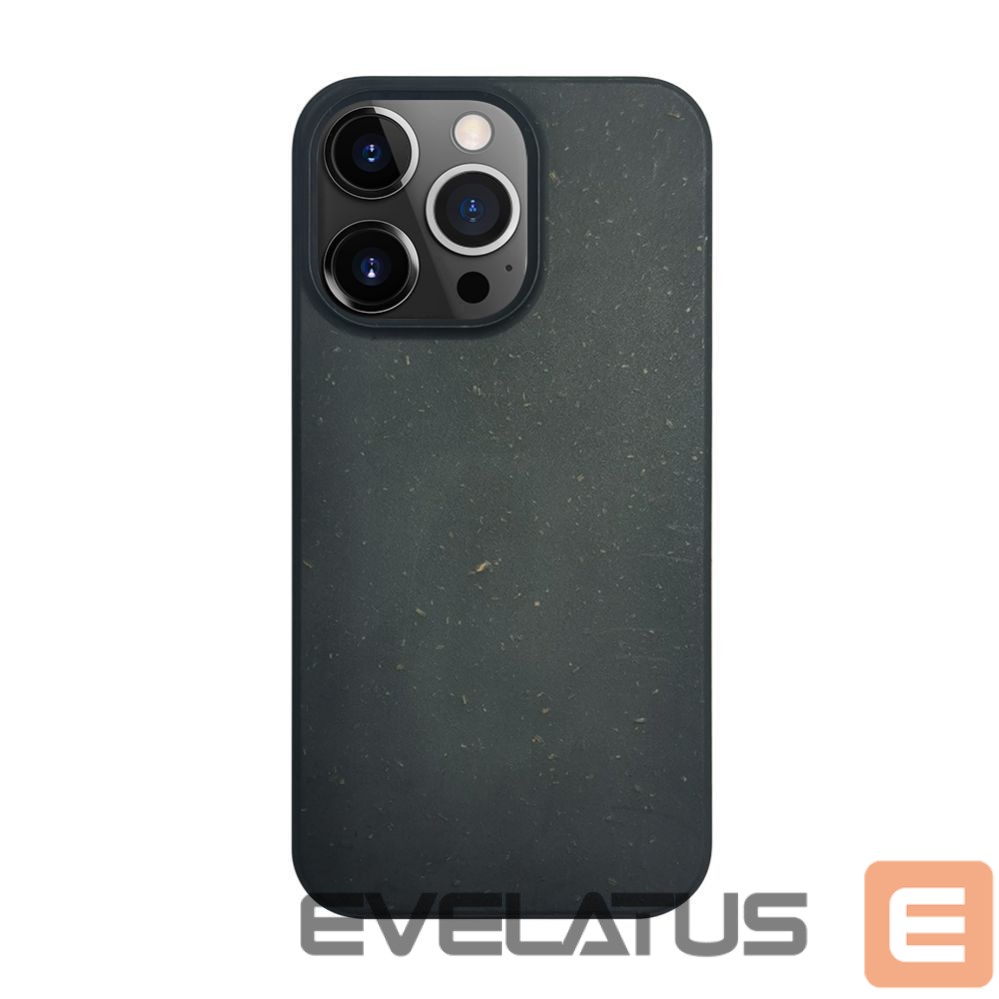 Back panel cover iLike Apple iPhone 13 Pro Max Silicone plastic case Eco Print Design Black