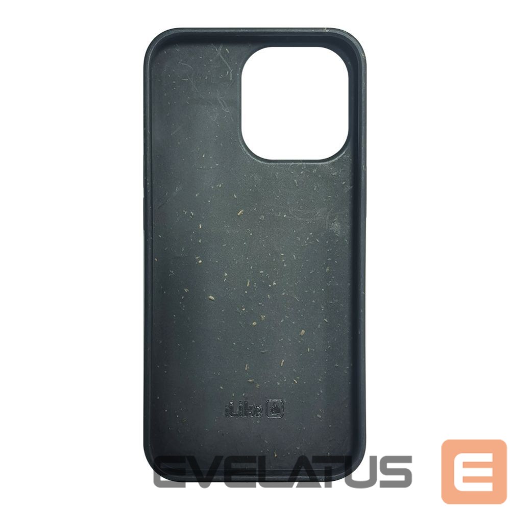 Back panel cover iLike Apple iPhone 13 Pro Max Silicone plastic case Eco Print Design Black