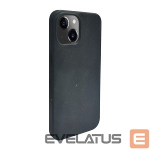 Back panel cover iLike Apple iPhone 14 Silicone plastic case Eco Print Design Black