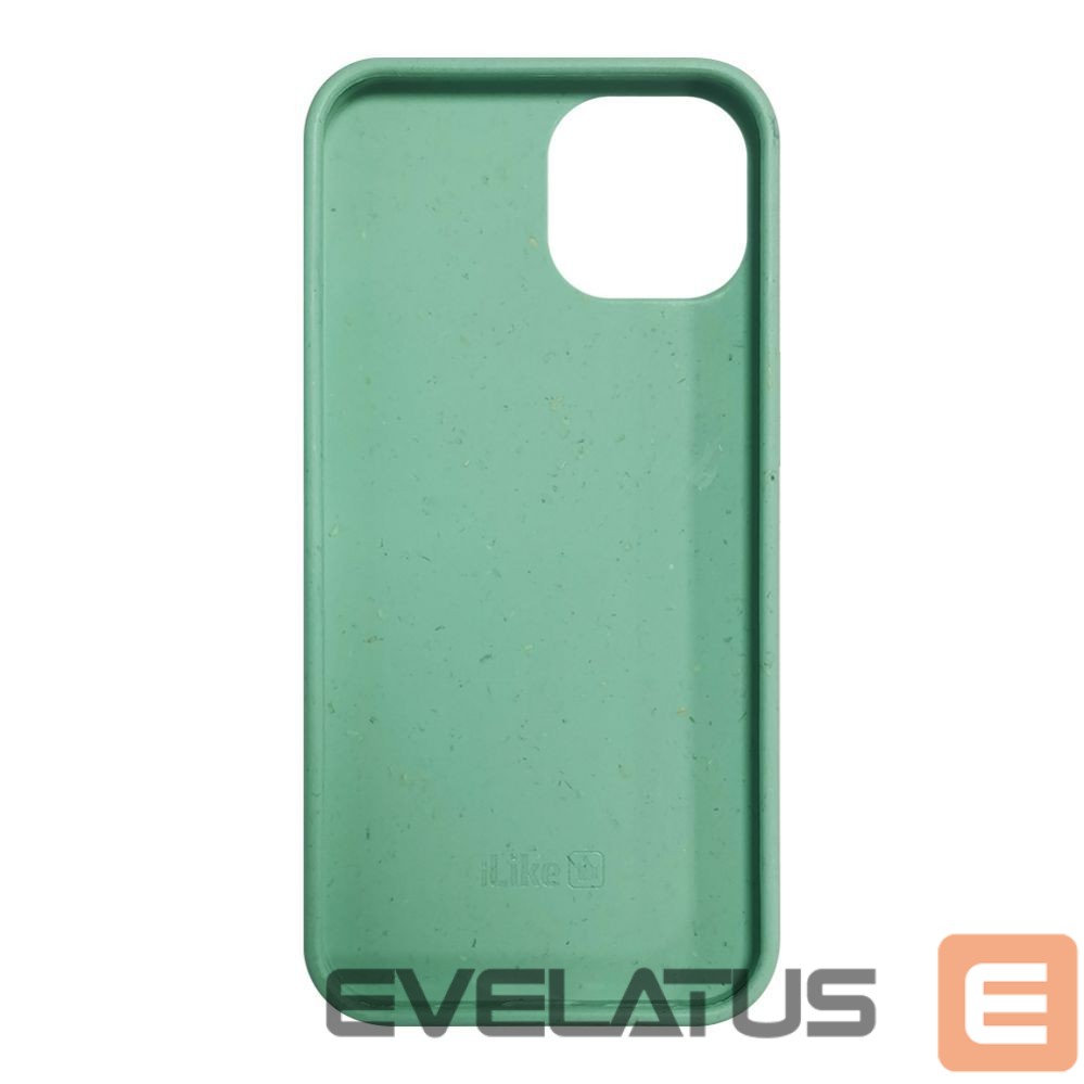 Back panel cover iLike Apple iPhone 14 Silicone plastic case Eco Print Design Flower Green