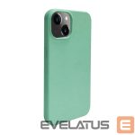 Back panel cover iLike Apple iPhone 14 Silicone plastic case Eco Print Design Flower Green