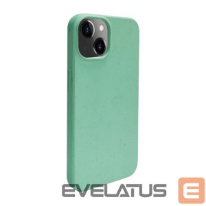 Back panel cover iLike Apple iPhone 14 Silicone plastic case Eco Print Design Flower Green