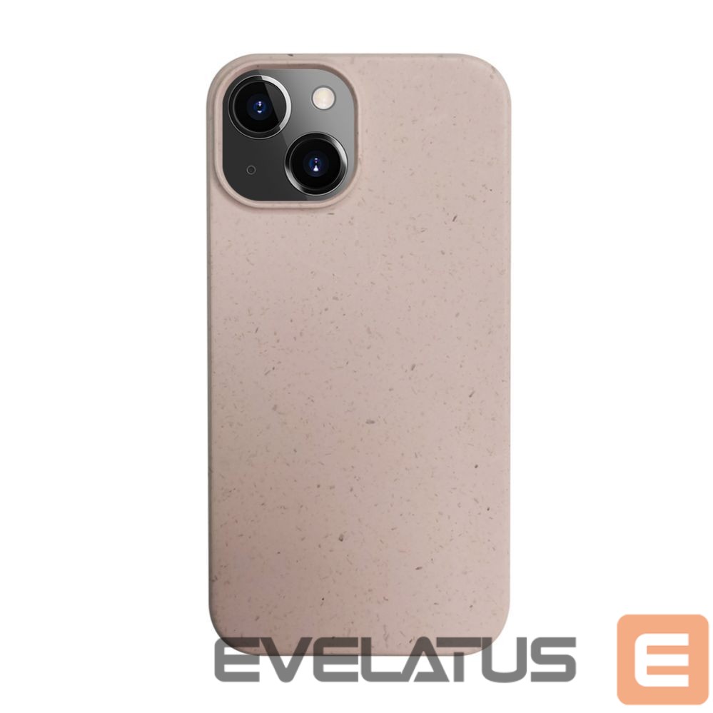 Back panel cover iLike Apple iPhone 14 Silicone plastic case Eco Print Design Beige