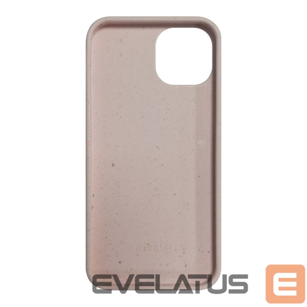 Back panel cover iLike Apple iPhone 14 Silicone plastic case Eco Print Design Beige
