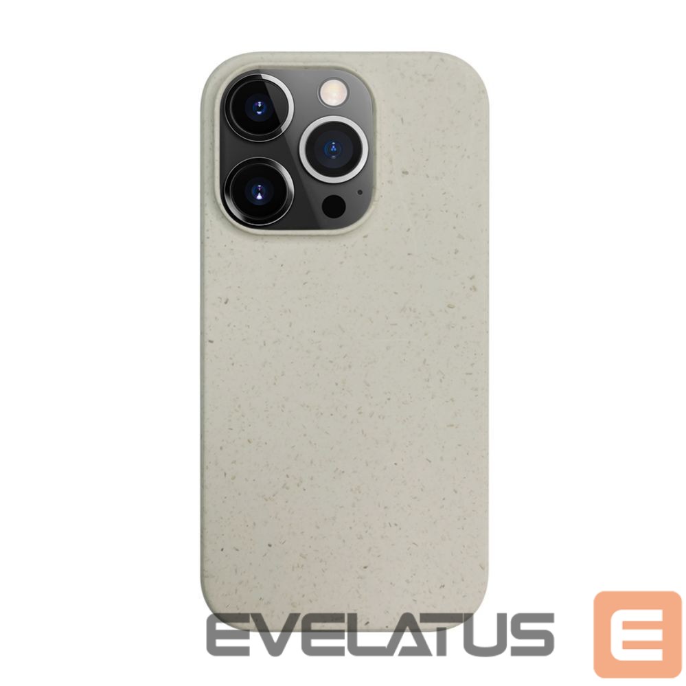 Back panel cover iLike Apple iPhone 14 Pro Silicone plastic case Eco Print Design White