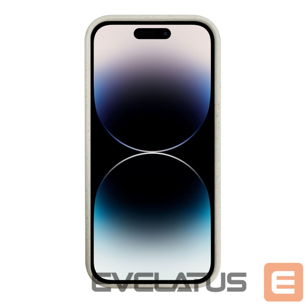 Back panel cover iLike Apple iPhone 14 Pro Silicone plastic case Eco Print Design White