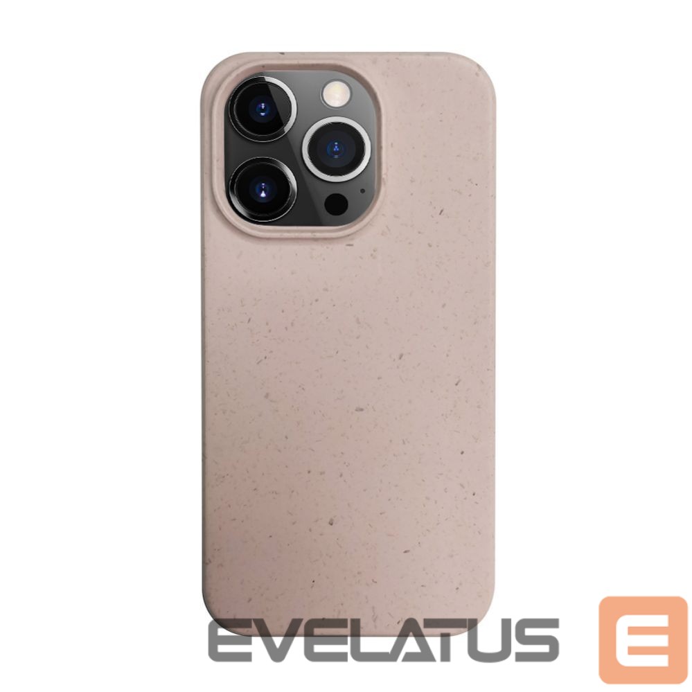 Back panel cover iLike Apple iPhone 14 Pro Silicone plastic case Eco Print Design Beige