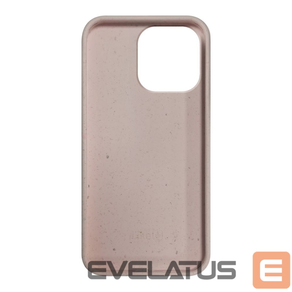 Back panel cover iLike Apple iPhone 14 Pro Silicone plastic case Eco Print Design Beige