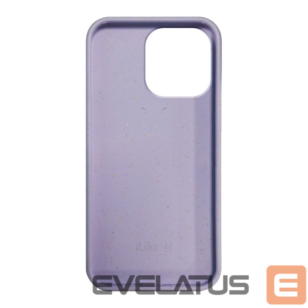 Back panel cover iLike Apple iPhone 14 Pro Max Silicone plastic case Eco Print Design Flower Purple