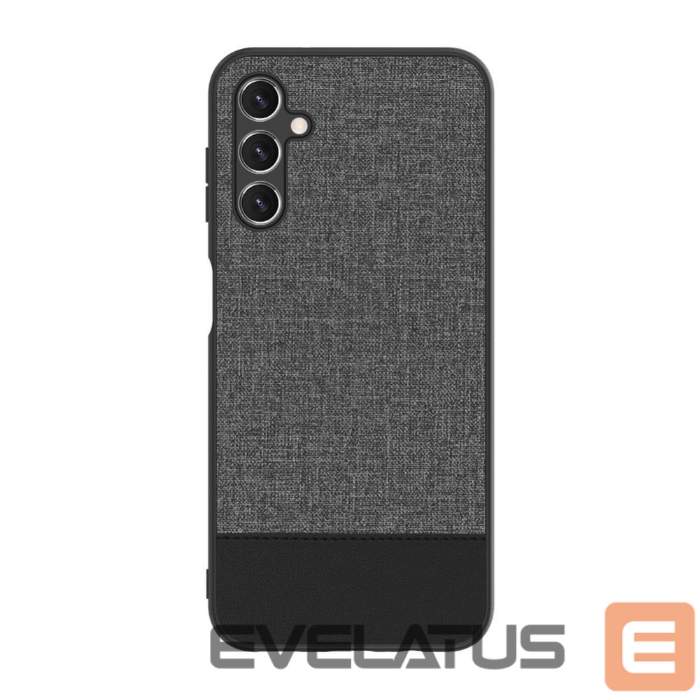 Back panel cover iLike Samsung Galaxy A14 5G Plastic Leather Back Cover Gray