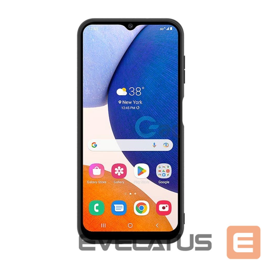 Back panel cover iLike Samsung Galaxy A14 5G Plastic Leather Back Cover Gray