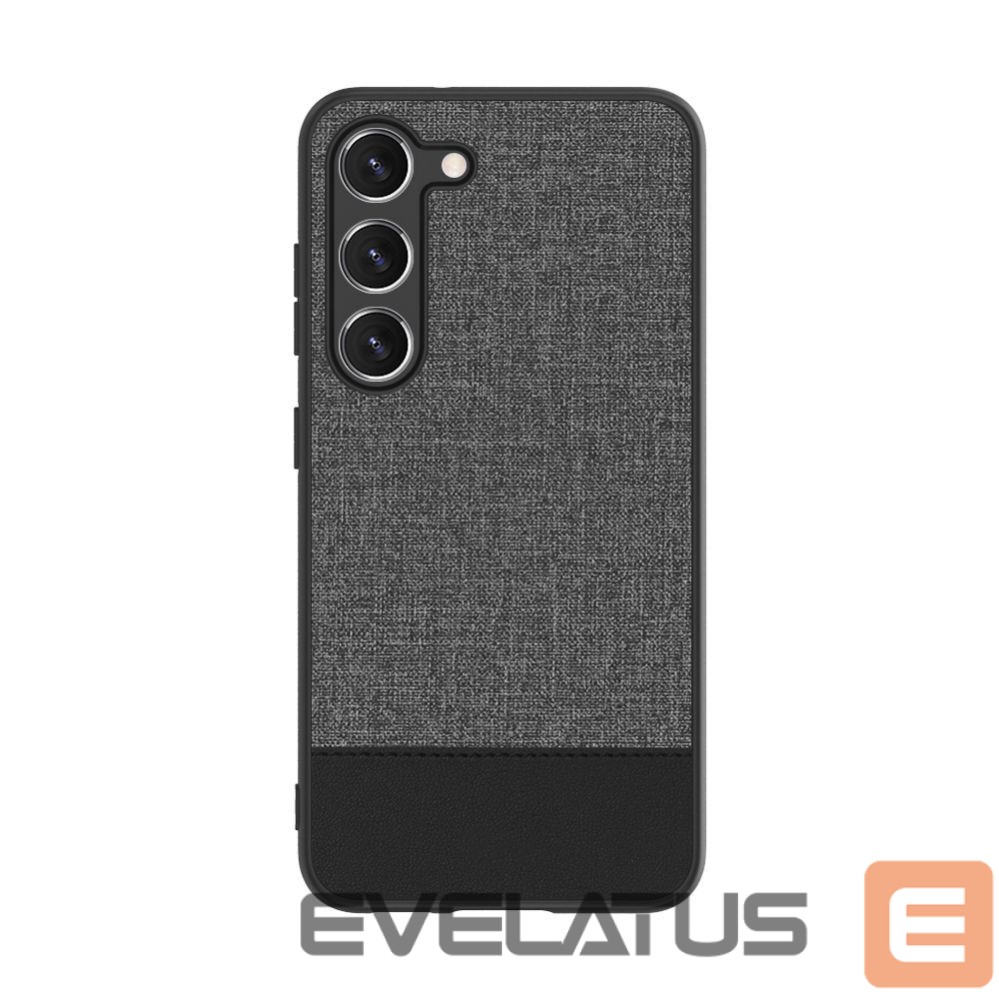Back panel cover iLike Samsung Galaxy S23 Plus Plastic Leather Back Cover Gray