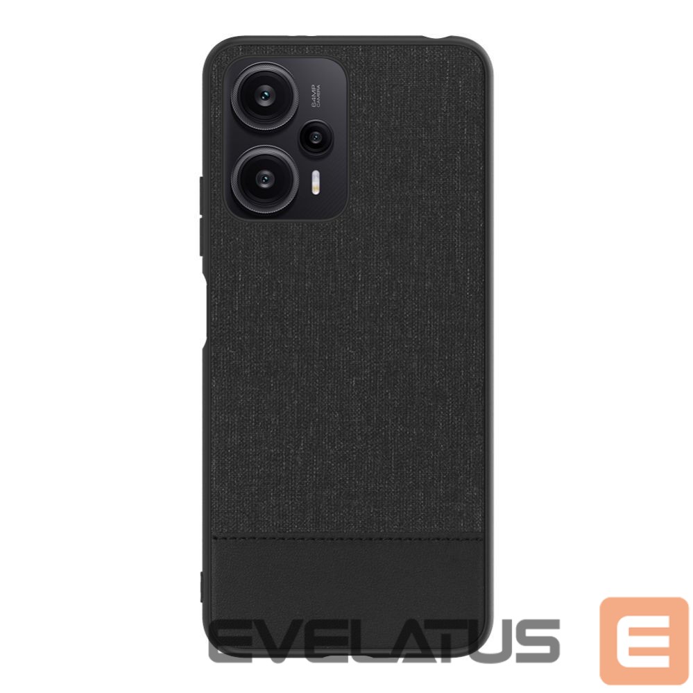 Back panel cover iLike Xiaomi Redmi Note 12 / Poco X5 Plastic Leather Back Cover Black