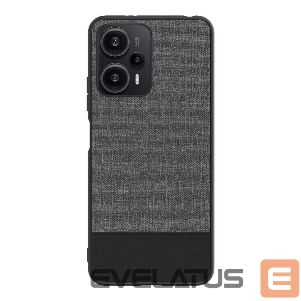 Back panel cover iLike Xiaomi Redmi Note 12 / Poco X5 Plastic Leather Back Cover Gray