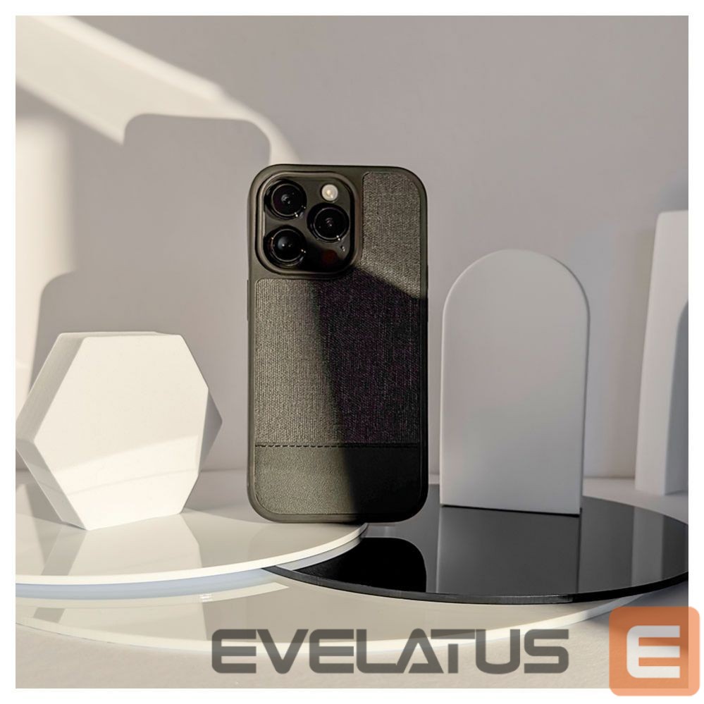 Back panel cover iLike Apple iPhone 14 Pro Plastic Leather Back Cover Gray