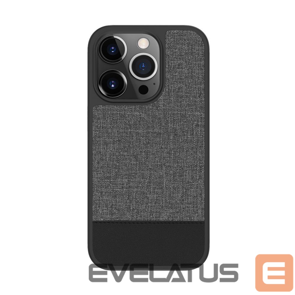 Back panel cover iLike Apple iPhone 14 Pro Plastic Leather Back Cover Gray