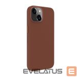 Back panel cover Evelatus Apple iPhone 14 Genuine Leather case with MagSafe Brown