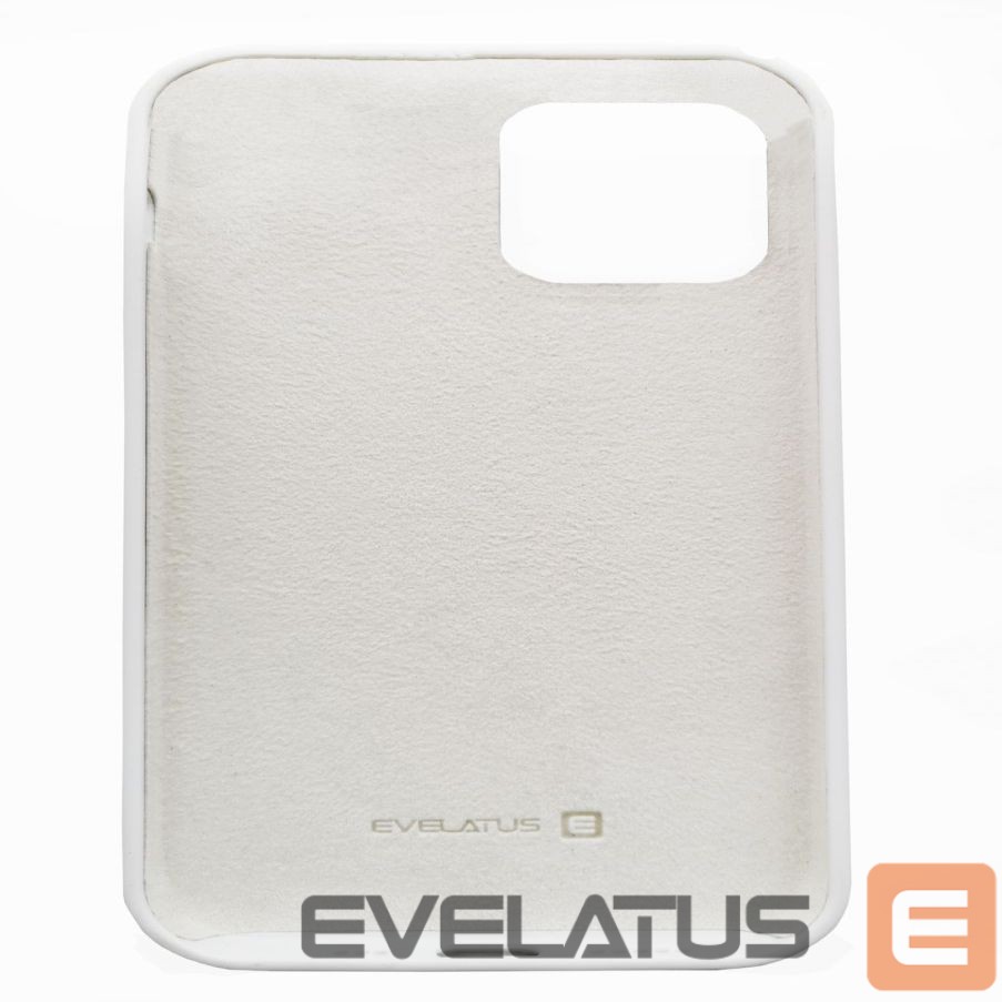 Back panel cover Evelatus Apple iPhone 12/12 Pro Premium Soft Touch Silicone Case White