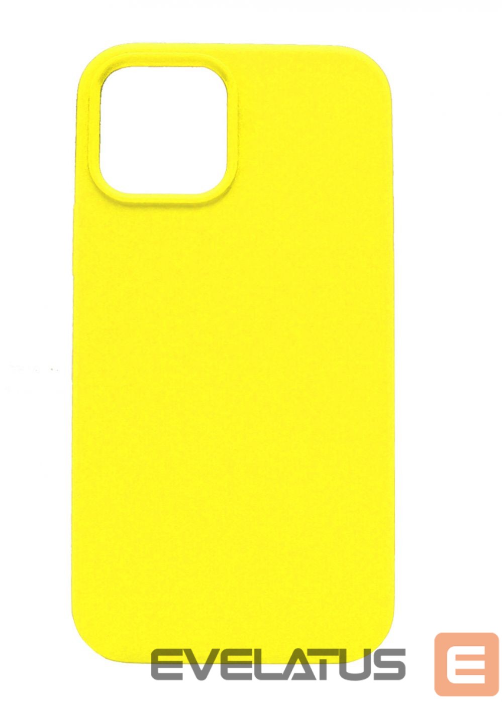 Back panel cover Evelatus Apple iPhone 12 mini Premium Soft Touch Silicone Case Lemon Yellow