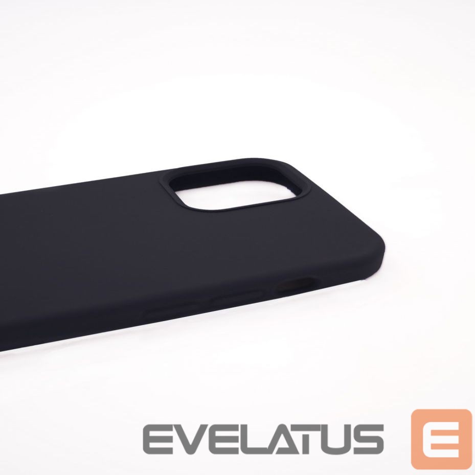 Back panel cover Evelatus Apple iPhone 12 Pro Max Premium Soft Touch Silicone Case Black