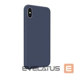 Back panel cover Evelatus Apple iPhone Xs Max Premium Soft Touch Silicone Case Midnight Blue