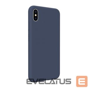Back panel cover Evelatus Apple iPhone Xs Max Premium Soft Touch Silicone Case Midnight Blue