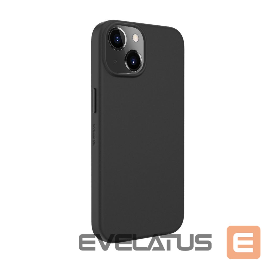 Back panel cover Evelatus Apple iPhone 13 Premium Magsafe Soft Touch Silicone Case Black