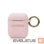 Headphone case Guess - AirPods Silicone Case Pink
