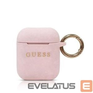 Headphone case Guess - AirPods Silicone Case Pink