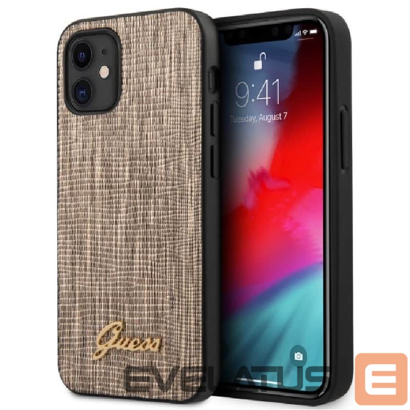 Back panel cover Guess Apple iPhone 12 mini 5.4'' Lizard Cover Gold