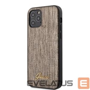 Back panel cover Guess - iPhone 12 Pro Max Lizard Cover Gold