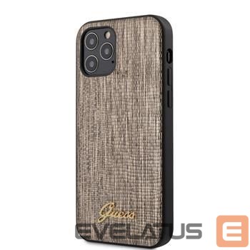 Back panel cover Guess - iPhone 12 Pro Max Lizard Cover Gold