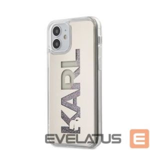Back panel cover Karl Lagerfeld  iPhone 12 mini 5.4'' Liquid Glitter Multi Mirror Cover Silver
