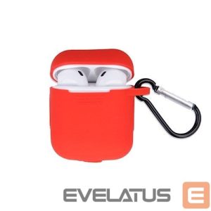 Headphone case GreenGo Apple AirPods Silicone Case with Hook Red
