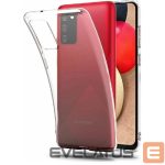 Back panel cover Evelatus Samsung Galaxy A02s Clear Silicone Case 1.5mm TPU Transparent