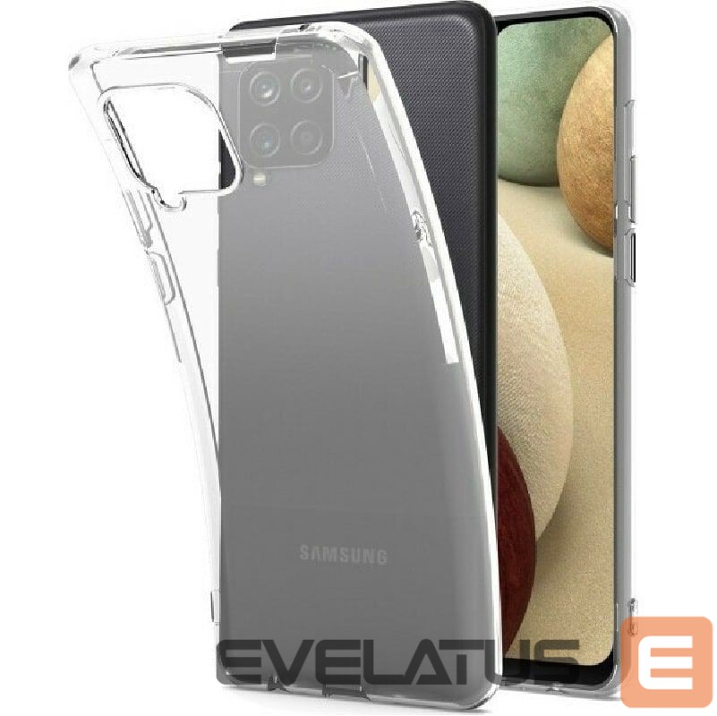 Back panel cover Evelatus Samsung Galaxy A12 / M12 Clear Silicone Case 1.5mm TPU Transparent