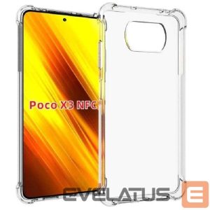 Back panel cover Evelatus Xiaomi Poco X3 / Poco X3 NFC / Poco X3 Pro Military Shockproof Silicone Case TPU Transparent