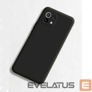 Back panel cover Evelatus Xiaomi Mi 11 Lite/11 Lite 5G/11 Lite 5G NE Nano Silicone Case Soft Touch TPU Black