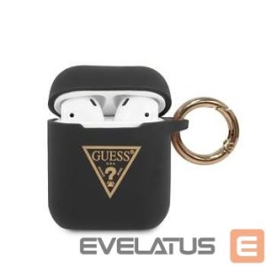 Headphone case Guess - AirPods Guess Triangle Silicone Case Black